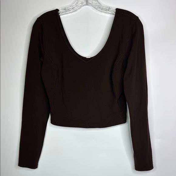 Lululemon Align Long Sleeve Brown Crop Top Size 8 - Picture 1 of 7